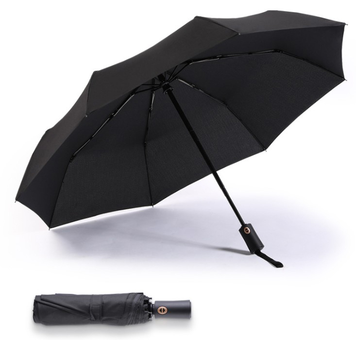 Full automatic three fold advertising folding umbrella